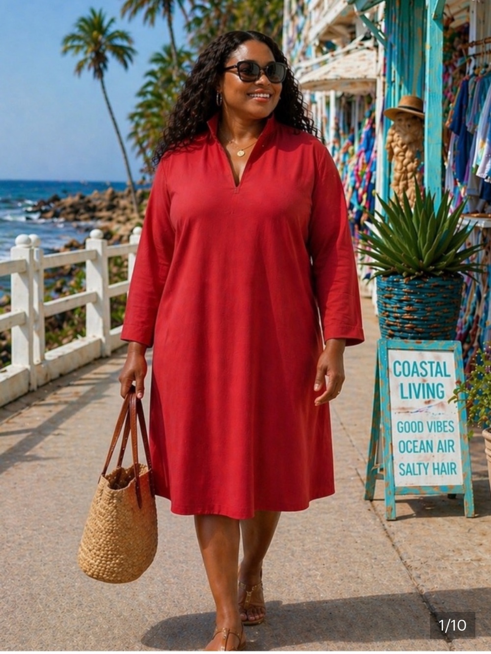 Tuckernuck Red Ponte Clifton V Neck Dress XXXL NWT